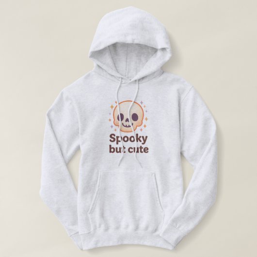 Pull À Capuche T-shirt de Halloween effrayant mais mignon (Design devant)