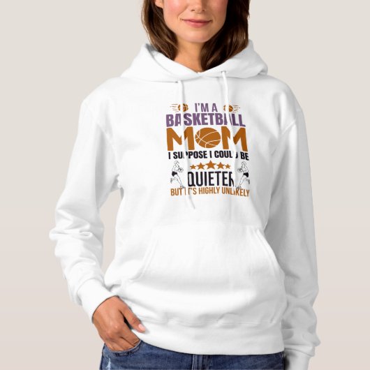 Pull À Capuche T-shirt de la maman du basket (Devant)