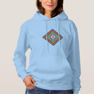 Pull À Capuche T-Shirt Diamant Amazigh Berbère Yaz ⵣ Tifinagh S