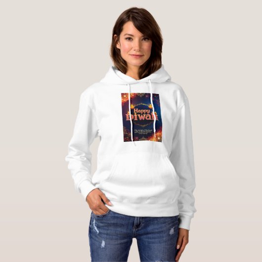 Pull À Capuche T-shirt Diwali (Devant entier)