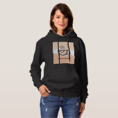 Pull À Capuche T-shirt drôle de jeu de mots sur le café (Devant entier)