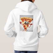 Pull À Capuche T-shirt drôle tranche de pizza - Anthropomorphe mi (Dos)