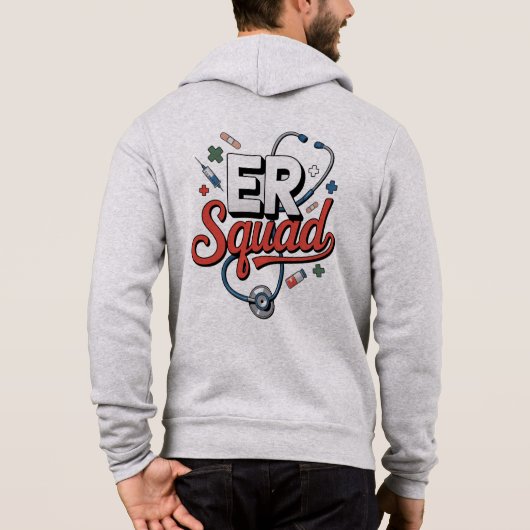 Pull À Capuche T-Shirt ER Squad – Vêtements d'équipe de salle d'u (Dos)