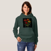 Pull À Capuche T-shirt fille Imaginaire floral (Devant entier)