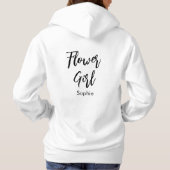 Pull À Capuche T-Shirt Fleur Fille Calligraphie Noir Blanc (Dos)