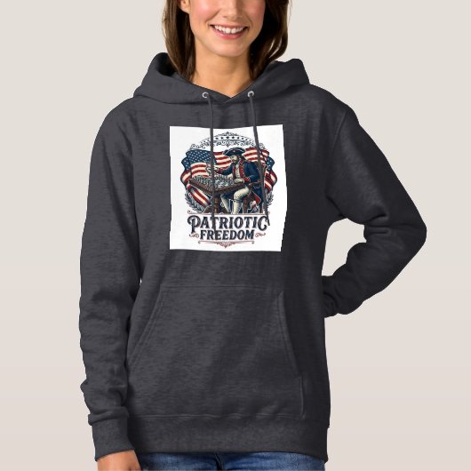 Pull À Capuche T-shirt graphique vectoriel joueur d'échecs patrio (Devant)