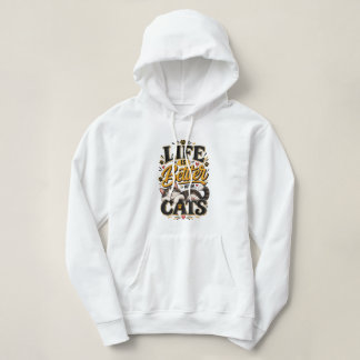 Pull À Capuche T-Shirt La Vie Est Meilleure Avec Les Chats