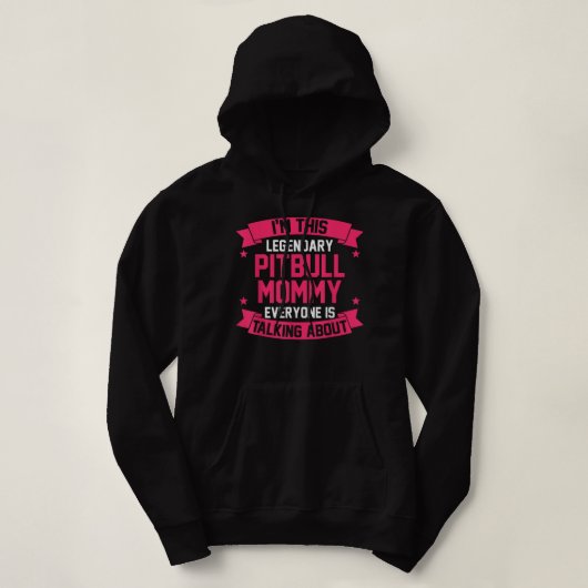 Pull À Capuche T-shirt maman Pitbull (Design devant)