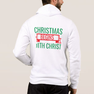 Pull À Capuche T-Shirt Noël commence avec le Christ-15523