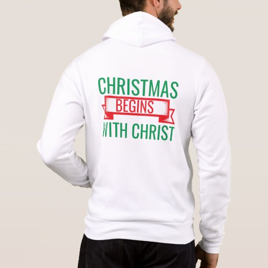 Pull À Capuche T-Shirt Noël commence avec le Christ-15523 (Dos)
