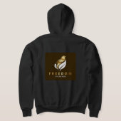 Pull À Capuche T-shirt noir de l'oiseau Liberté (Couchage Retour)