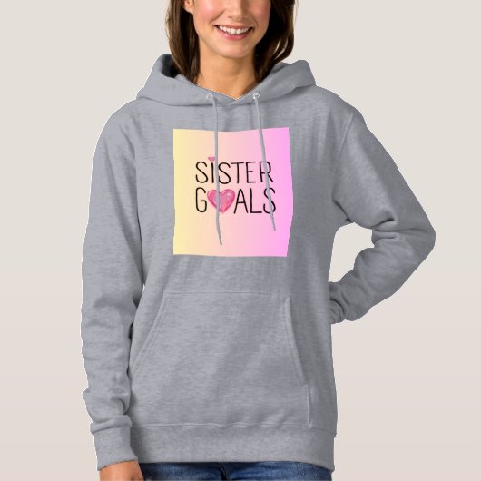 Pull À Capuche T shirt pour filles soeurs idéales (Devant)