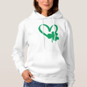 Pull À Capuche T-shirt Shamrock de la Saint Patrick (Devant)
