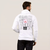 Pull À Capuche T-Shirt Vélo Mondial, Timbres Rétro (Dos entier)