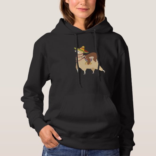 Pull À Capuche Taco Aimer Animaux Lazy Sloth Riding Llama (Devant)
