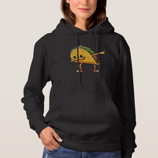 Pull À Capuche Taco Mexicain Dab Cinco De Mayo Fête Nourriture Ho (Devant)