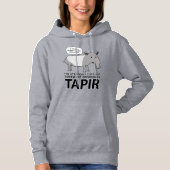 Pull À Capuche Tapir drôle et mignon mais désagréable (Devant)