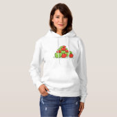 Pull À Capuche Tas de pommes rouges et vertes, fruits frais (Devant entier)