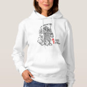 Pull À Capuche Tatouage de mort Faucheur squelette (Devant)