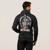 Pull À Capuche Tattoo gorille the world owes you nothing slogan s (Dos entier)