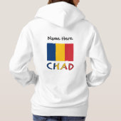 Pull À Capuche Tchad et Drapeau Tchadien Personnalisés (Dos)