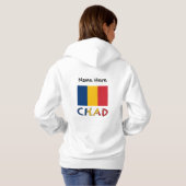Pull À Capuche Tchad et Drapeau Tchadien Personnalisés (Dos entier)