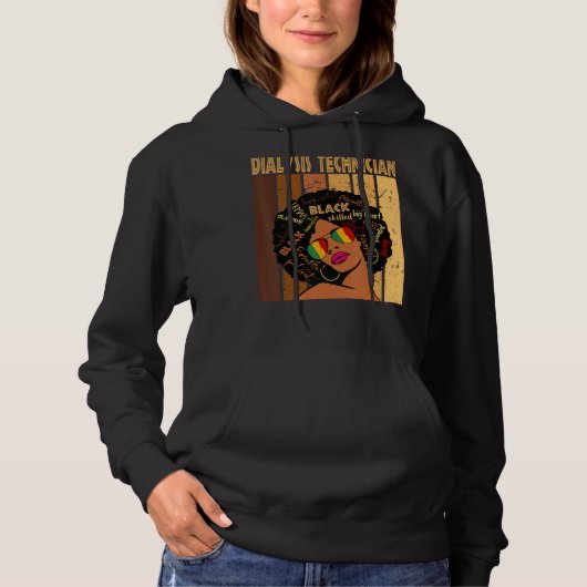 Pull À Capuche Technicien en dialyse Afro Africain-Américain Noir (Devant)