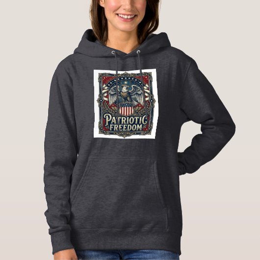 Pull À Capuche Tee-shirt graphique vectoriel Stargazer patriotiqu (Devant)