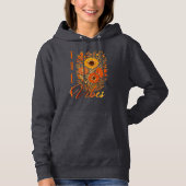 Pull À Capuche Tendance Florale d'Automne - Typographie Moderne e (Devant)