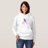 Pull À Capuche Tennis rose violet Pixel moderne fille personnalis (Devant entier)