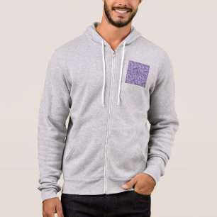 Pull À Capuche Terrazzo en Patchwork Pavé de Lilas Clair et Viole