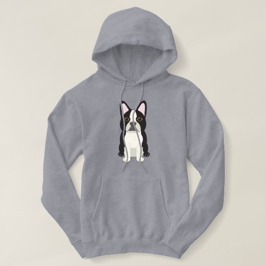 Pull À Capuche Terrier de Boston (Design devant)