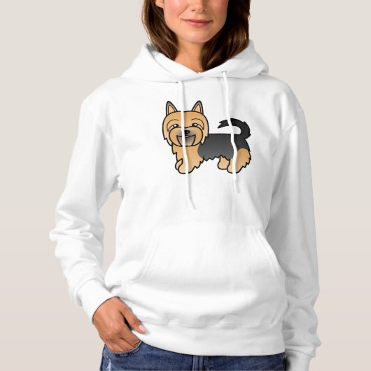 Pull À Capuche Tervueren Australien Bleu et Tan Chien de Dessin A (Devant)