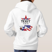 Pull À Capuche TexitCoin Logo Officiel Fermeture Éclair Blanche P (Dos)