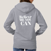 Pull À Capuche Texte Personnalisé Design Moderne Minimal Femmes G (Dos)