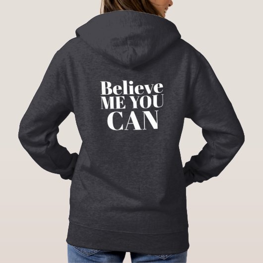Pull À Capuche Texte Personnalisé Design Moderne Minimal Femmes G (Dos)