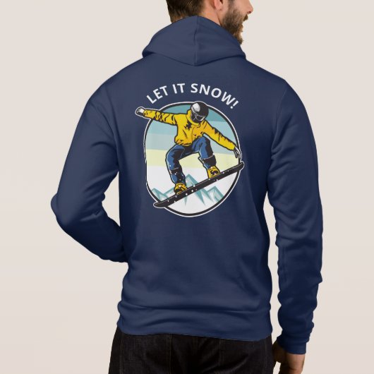 Pull À Capuche Texte personnalisé & nom SKIEUR (Dos)