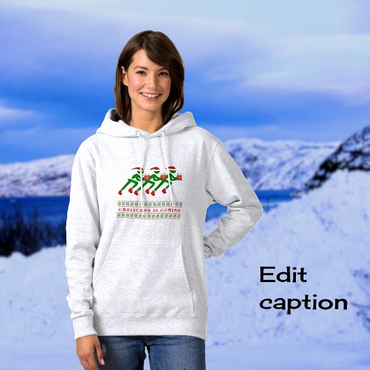 Pull À Capuche Texte personnalisé pour la formation d'hiver athlè