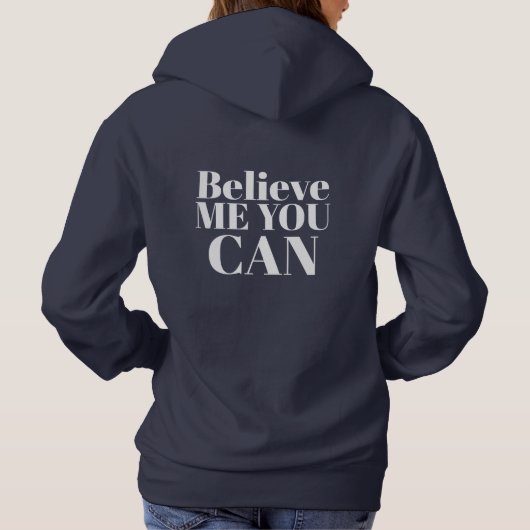 Pull À Capuche Texte Personnalisé Style Moderne Minimale Femmes M (Dos)