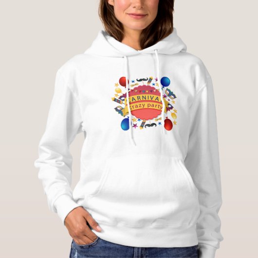 Pull À Capuche Thème de design de hoodie de Carnaval (Devant)