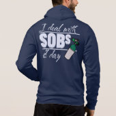 Pull À Capuche Thérapeute respiratoire amusante 2 Typographie fac (Dos)