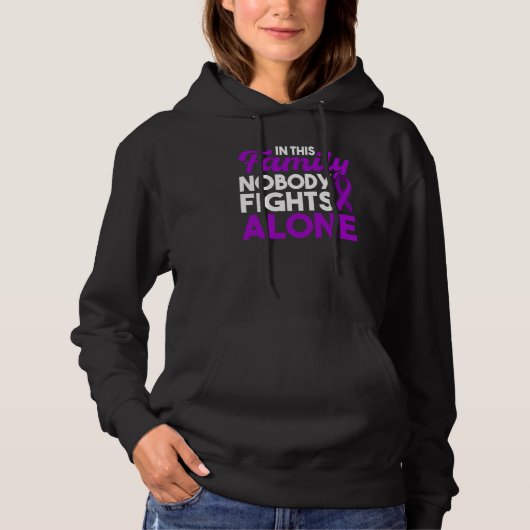 Pull À Capuche This Family Nobody Fights Alone Epilepsy Awareness (Devant)