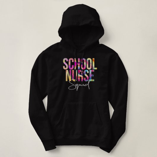 Pull À Capuche Tie Dye École Infirmière Squad Retour À L'Apprécia (Design devant)