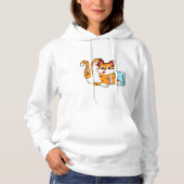 Pull À Capuche Tiger chat avec Coussin (Devant)