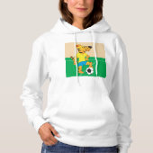 Pull À Capuche Tiger Jouer au football (Devant)
