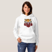 Pull À Capuche Tigre avec Rose (Devant entier)