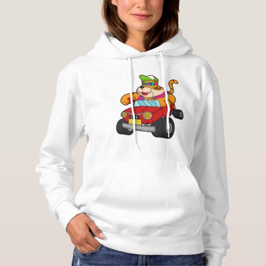 Pull À Capuche Tigre avec voiture (Devant)