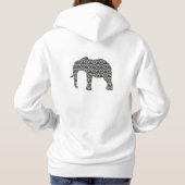 Pull À Capuche Top Elephant Damask Pattern (Dos)