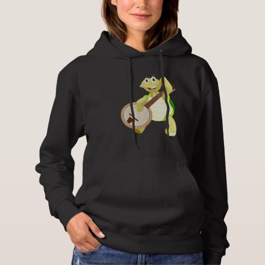 Pull À Capuche Tortue Banjo Jouer Banjo (Devant)