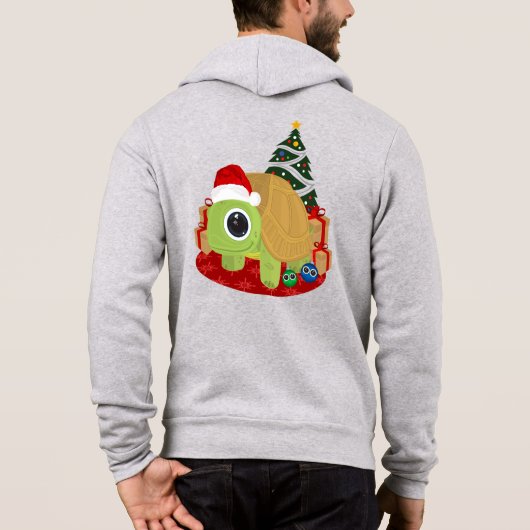 Pull À Capuche Tortue de Noël (Dos)